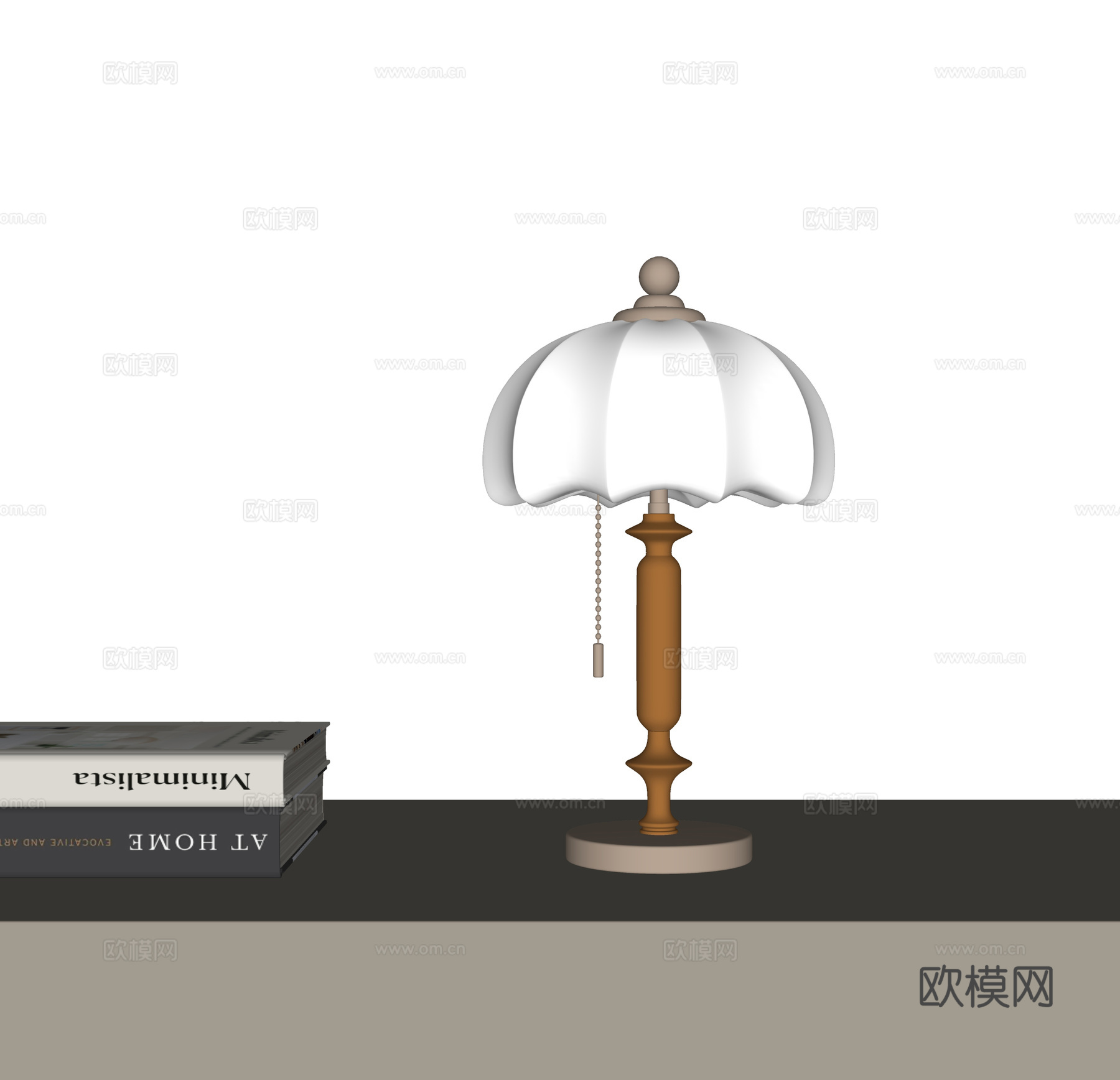 法式复古台灯su模型