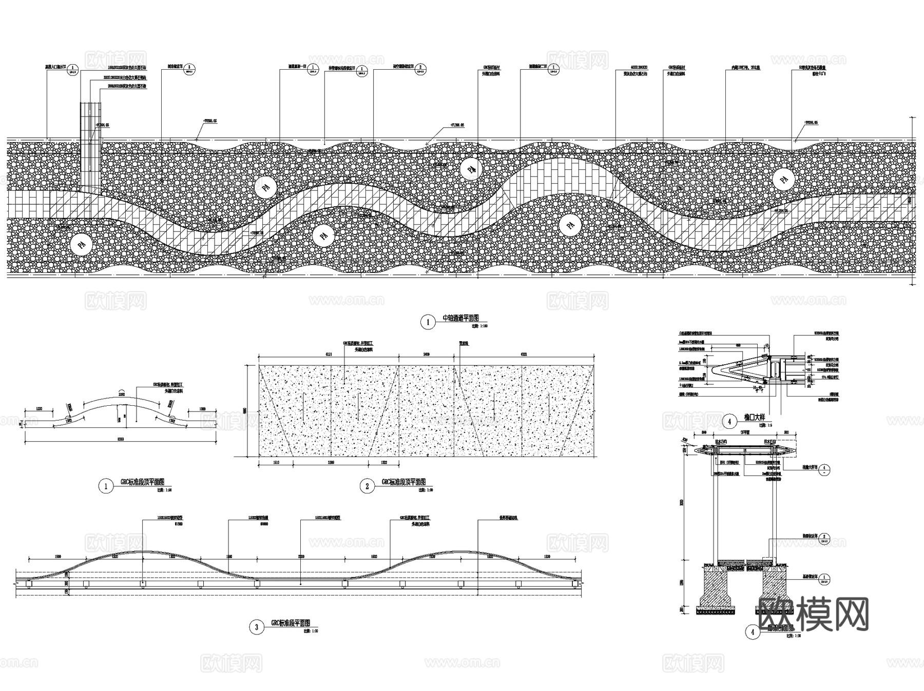 重庆约克北郡壹号半岛展示区景观CAD施工图全套cad施工图