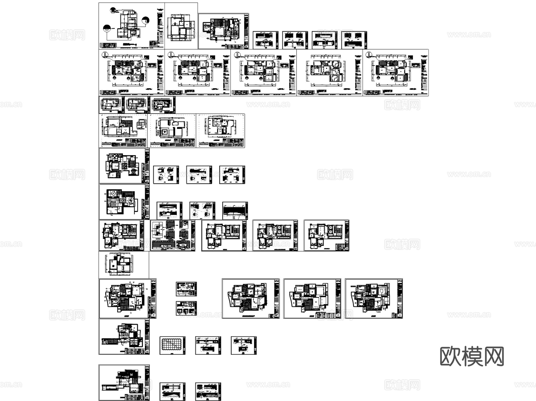 天花吊顶节点大样室内装饰CAD施工图集cad施工图