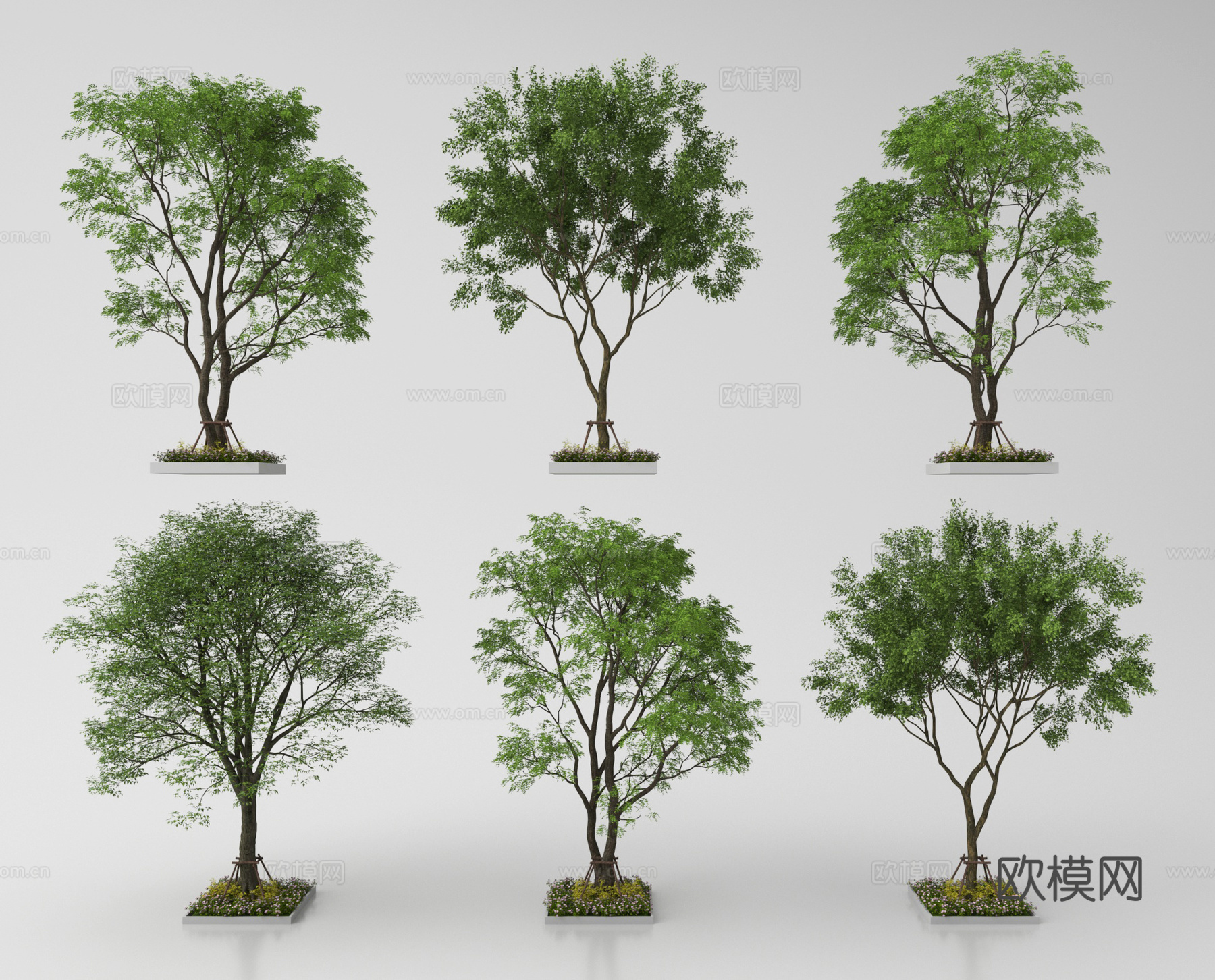 现代庭院小品 园林景观 植物造景su模型