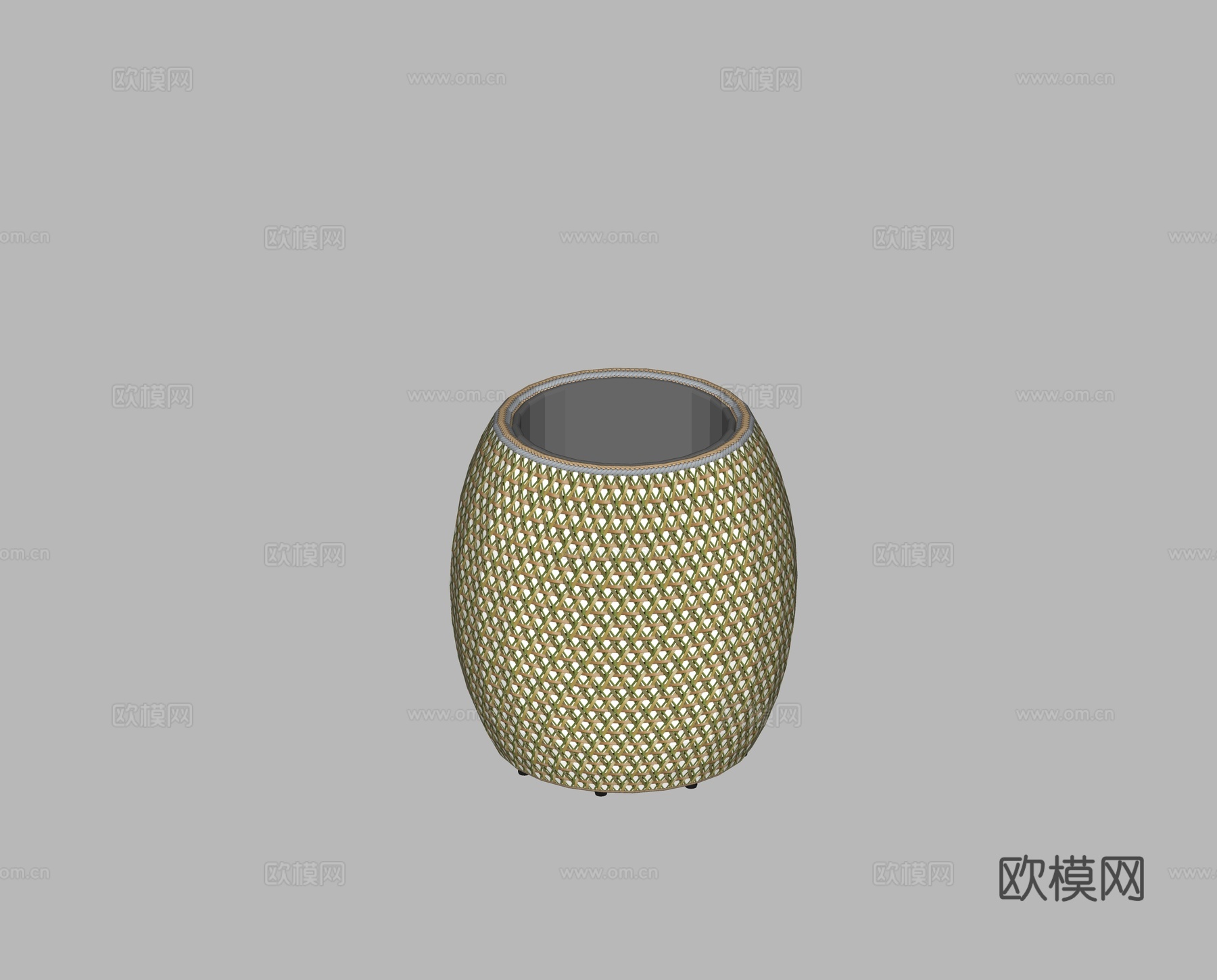 DEDON - 现代户外灯 落地灯 氛围灯 竹编灯具 竹编花su模型