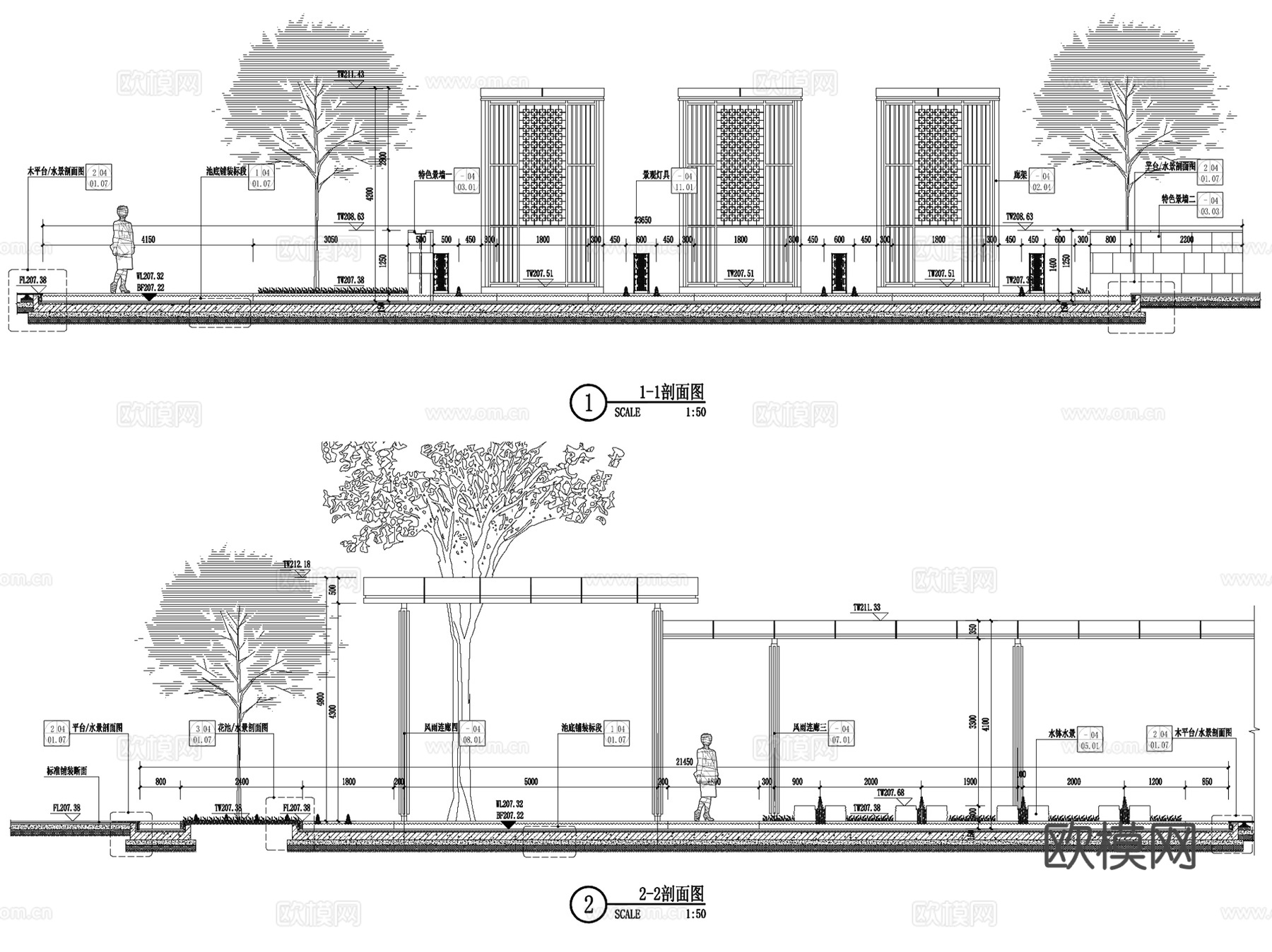 重庆龙湖新江与城天奕大区居住区小区景观CAD施工图全套cad施工图