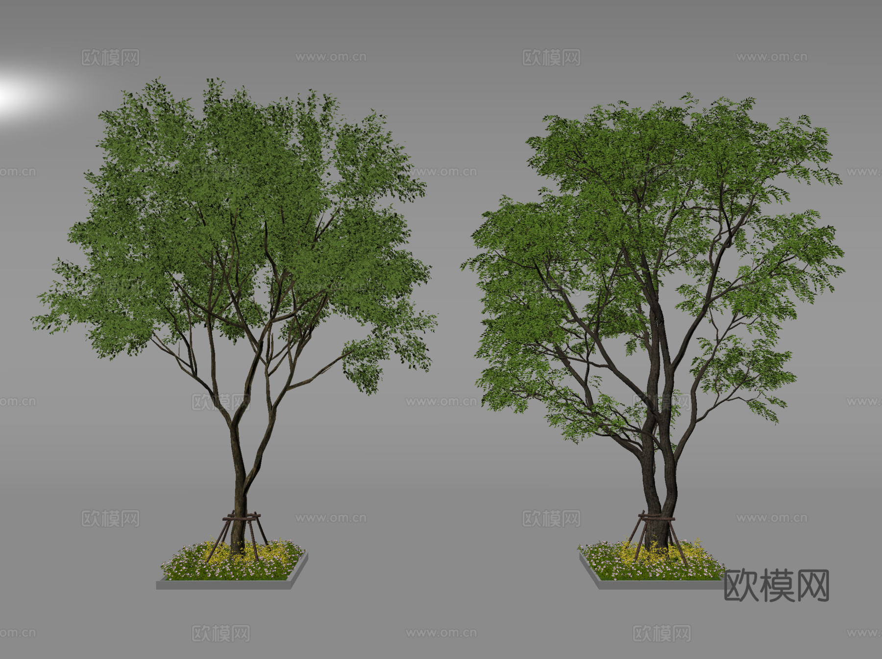 现代庭院小品 园林景观 植物造景su模型
