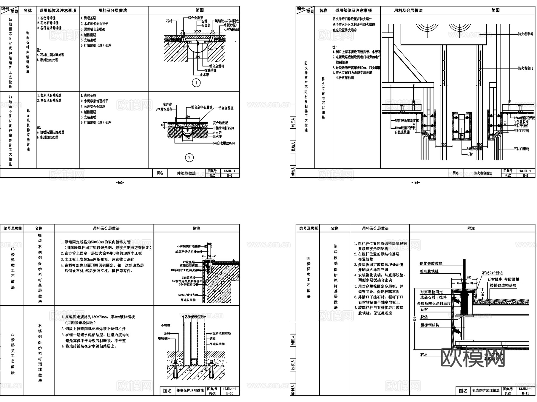 土建通用节点大样详图CAD施工图集 18套cad施工图