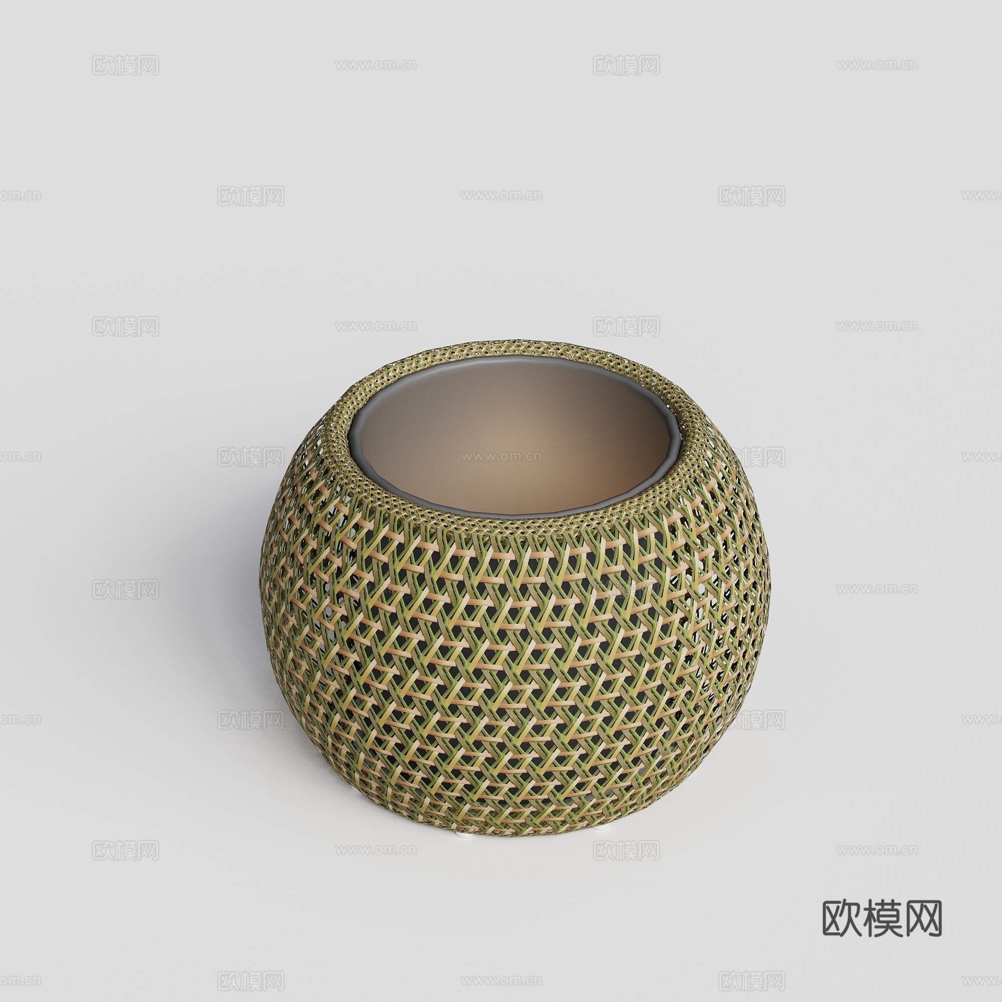 DEDON - 现代户外灯 落地灯 氛围灯 竹编灯具 竹编花su模型