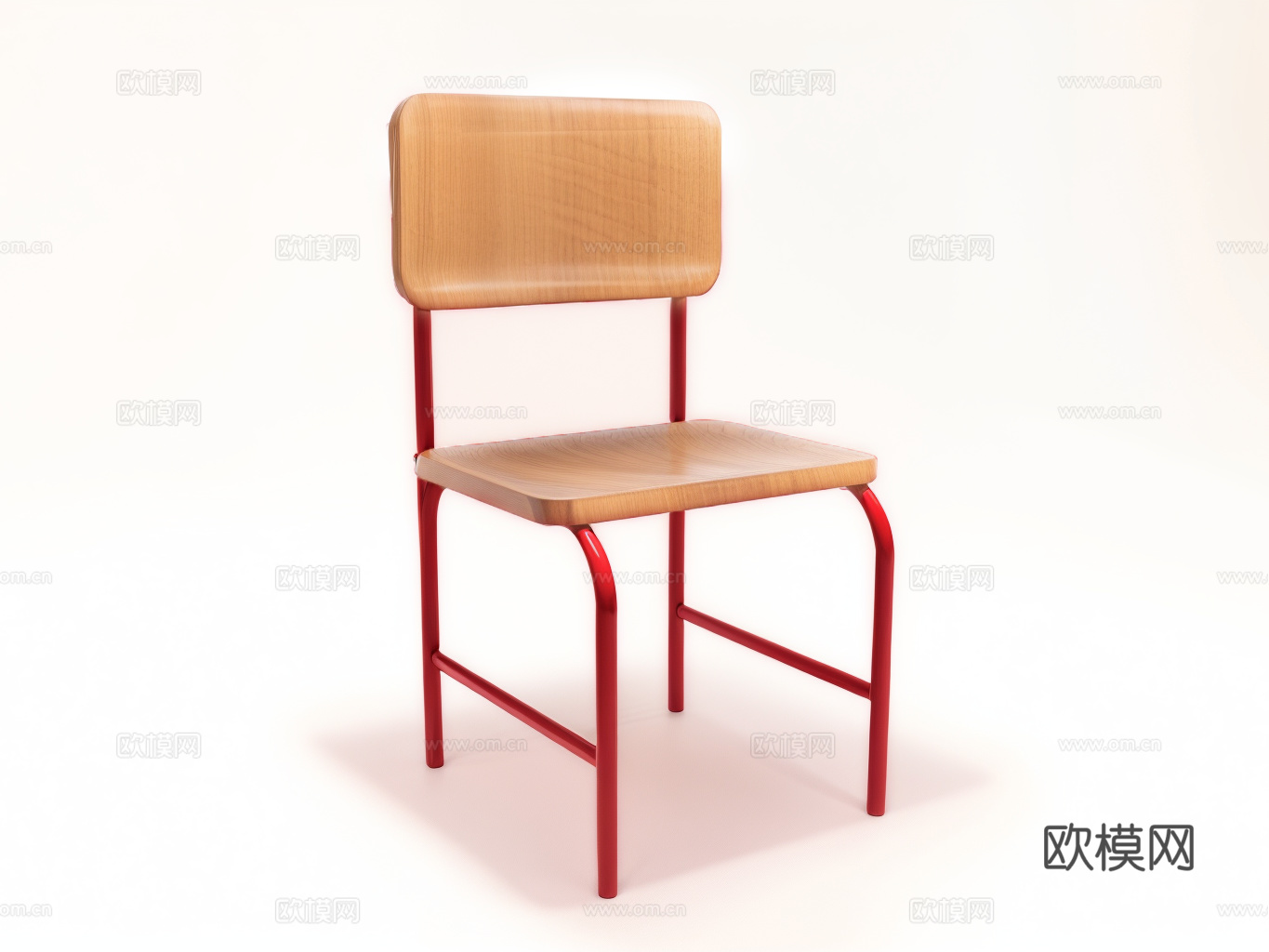 铁架木椅su模型