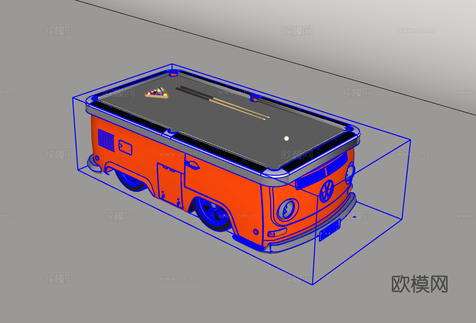 台球桌su模型