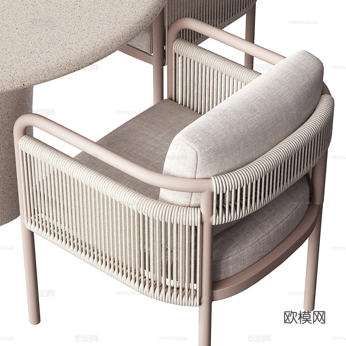 现代SNOC系列户外花园桌椅3d模型下载（渲染图5）