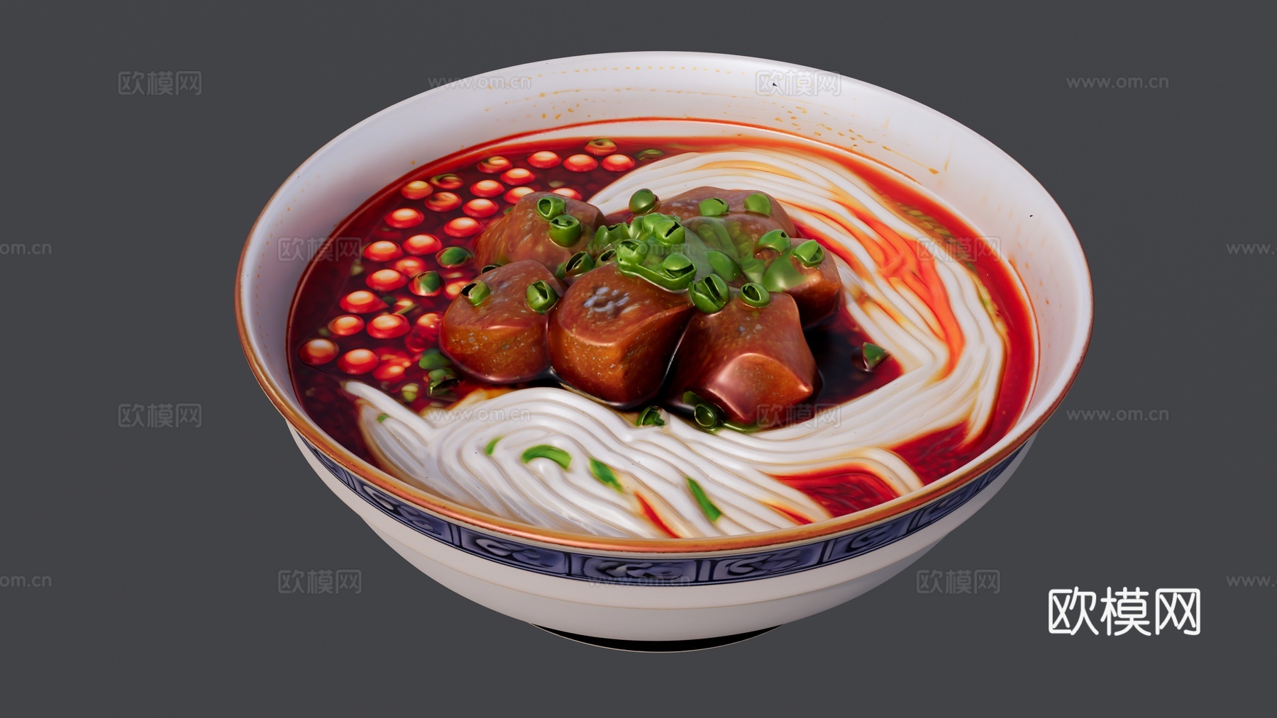 一碗红烧牛肉面su模型