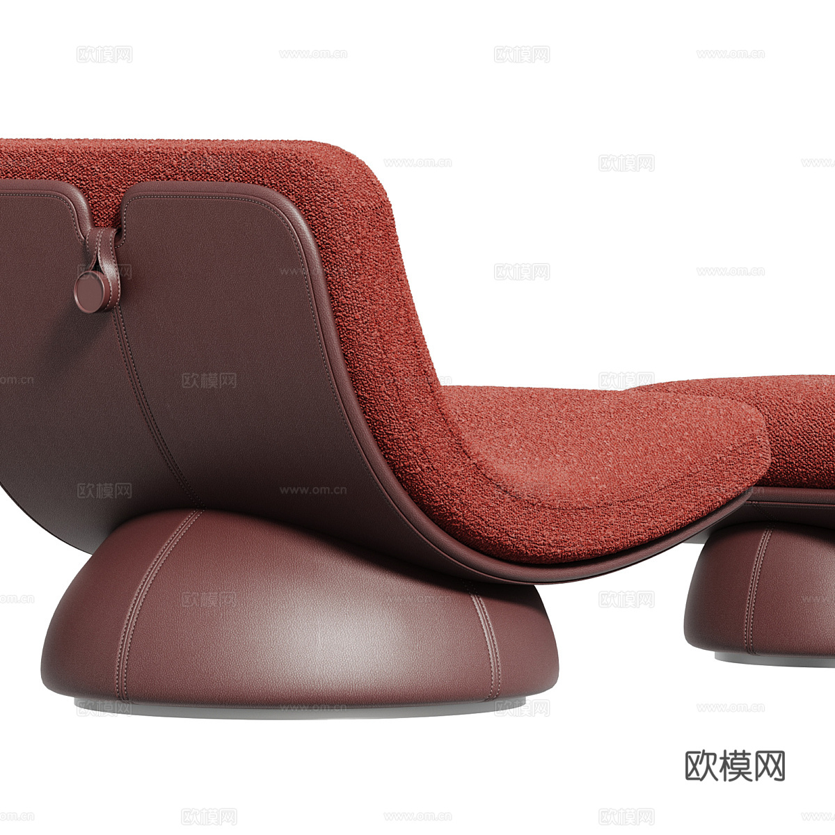 现代luzaro皮革躺椅3d模型下载（渲染图4）