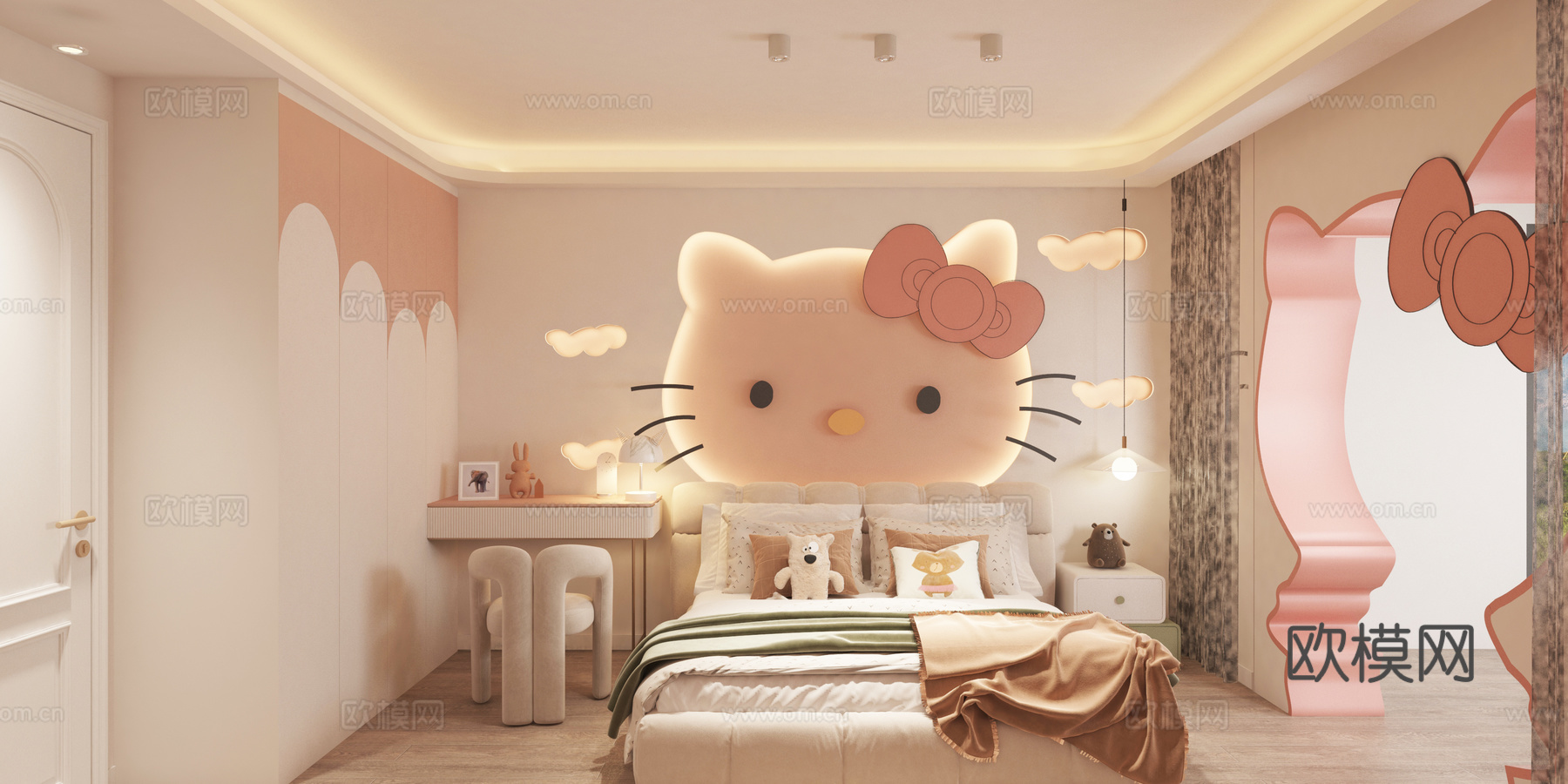 女孩房，儿童房免费3d模型下载