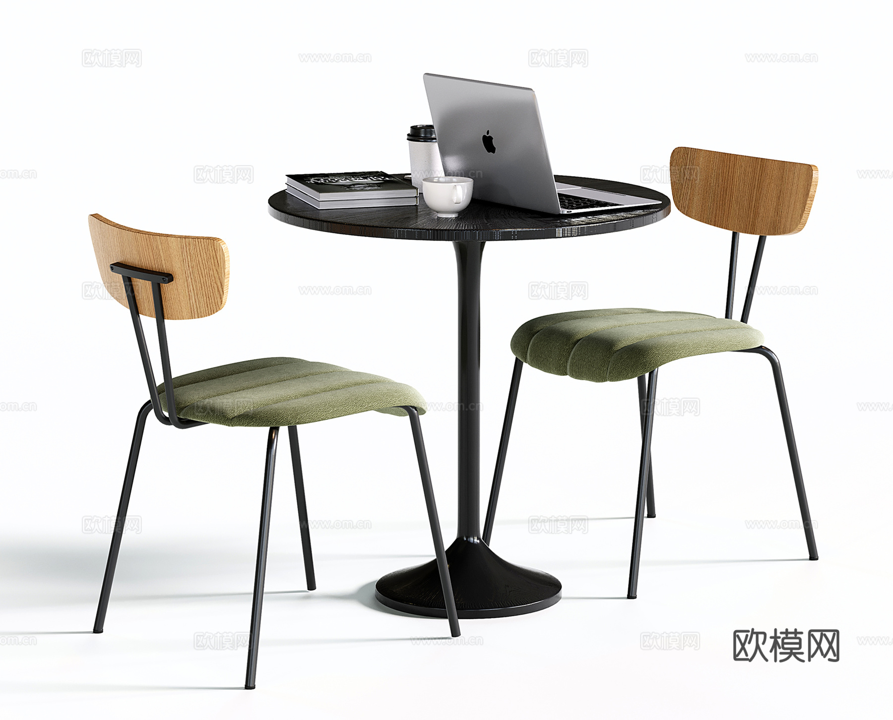 现代洽谈桌椅 休闲桌椅 小圆桌单椅 接待桌椅 餐桌椅su模型