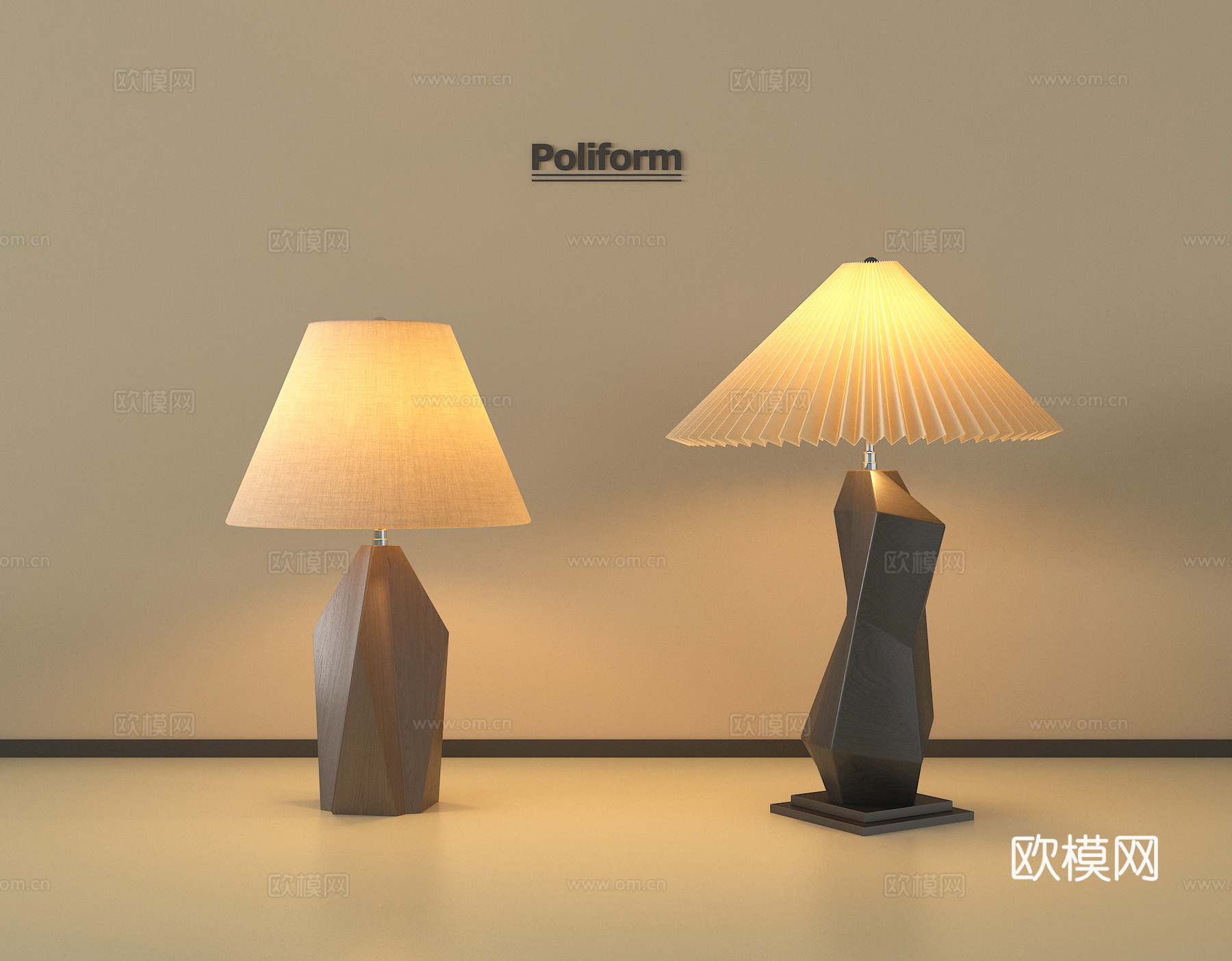 法式复古台灯 装饰台灯3d模型下载