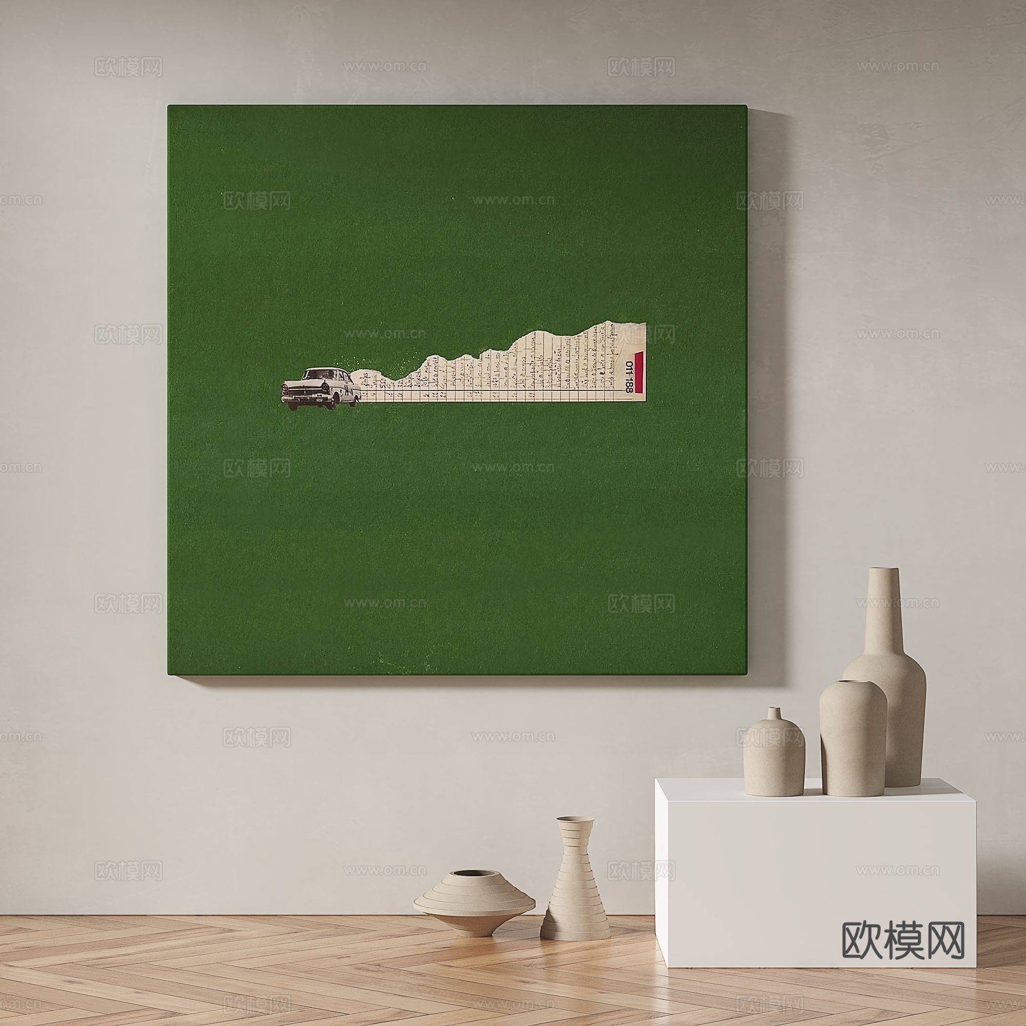 现代，简约，抽象，装饰画3d模型下载