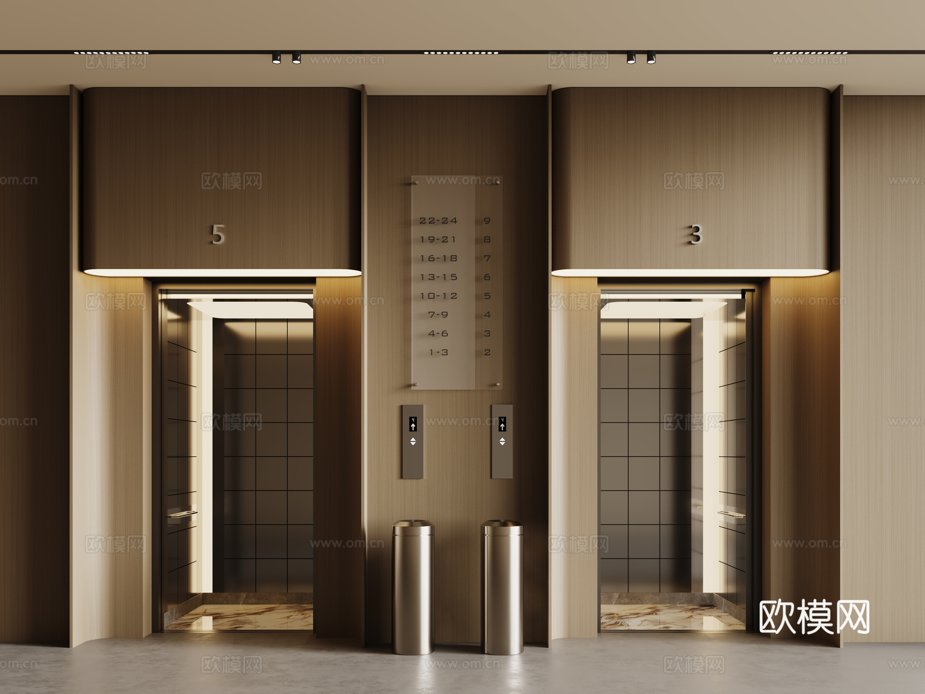 现代电梯 室内电梯 商场电梯 电梯间su模型