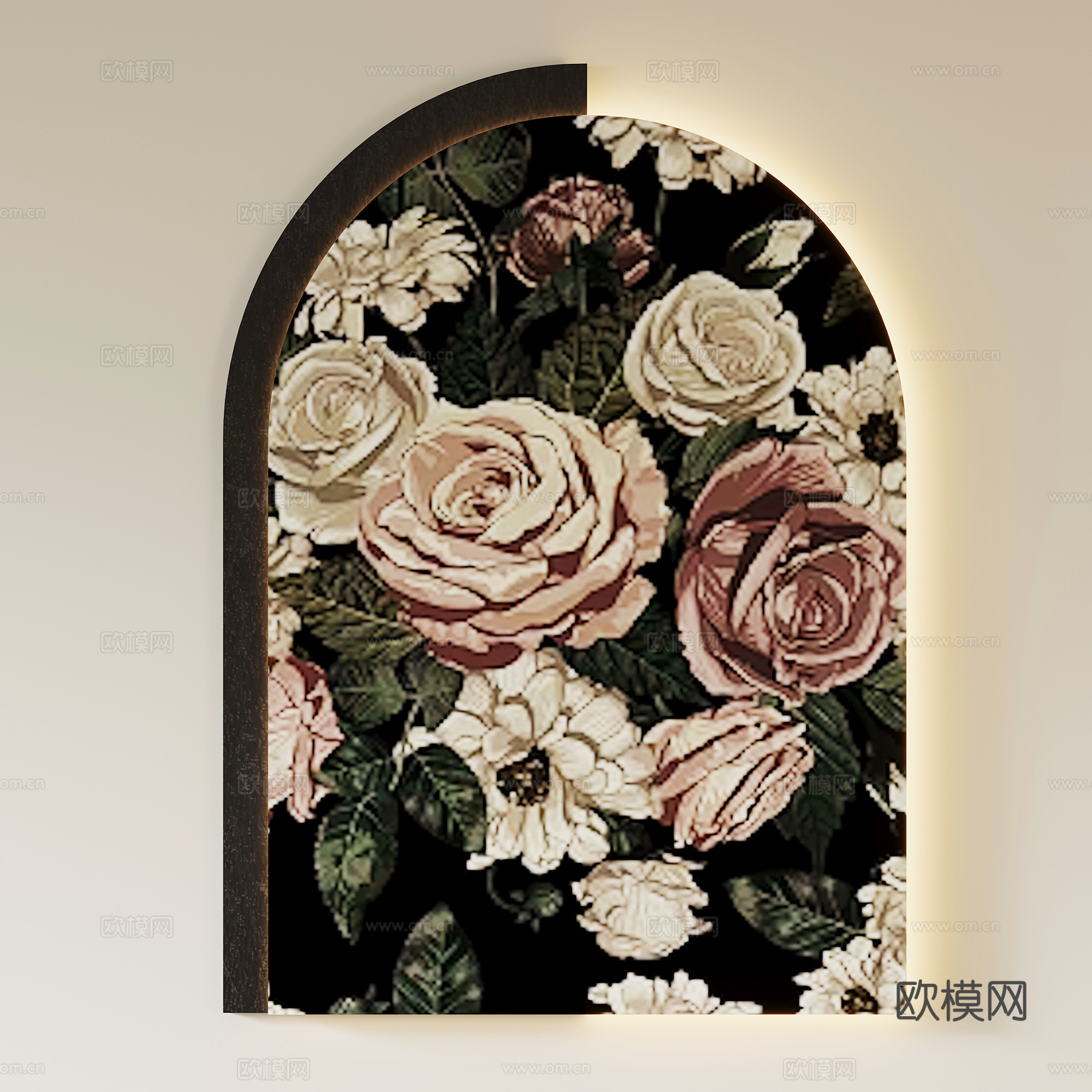 法式复古挂画 装饰画su模型