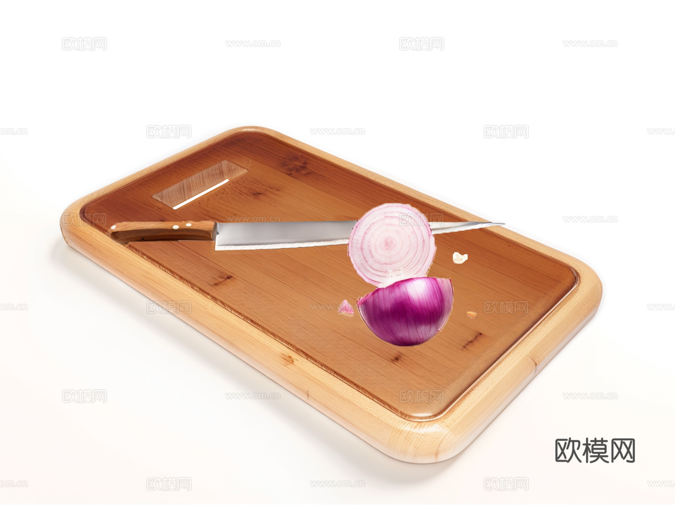 餐刀砧板su模型su模型