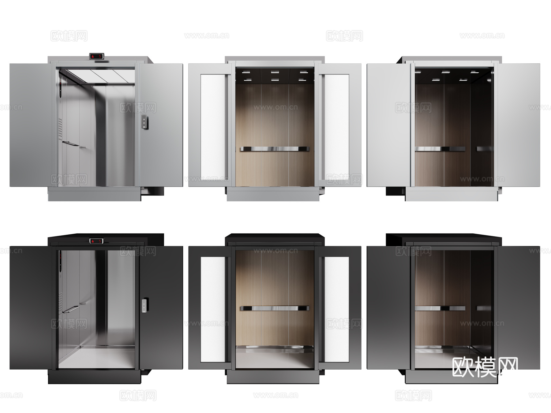 现代电梯 室内电梯 商场电梯 电梯间3d模型下载
