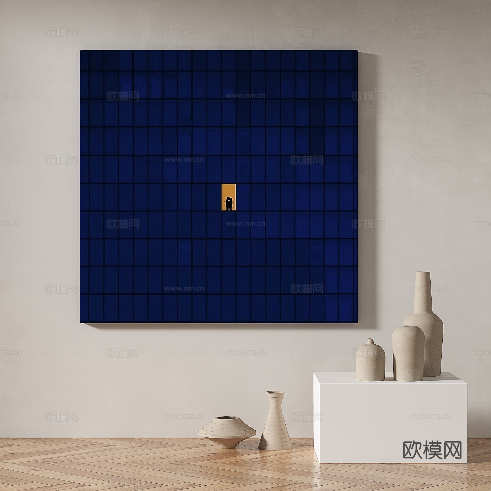 现代，简约，抽象，装饰画3d模型下载