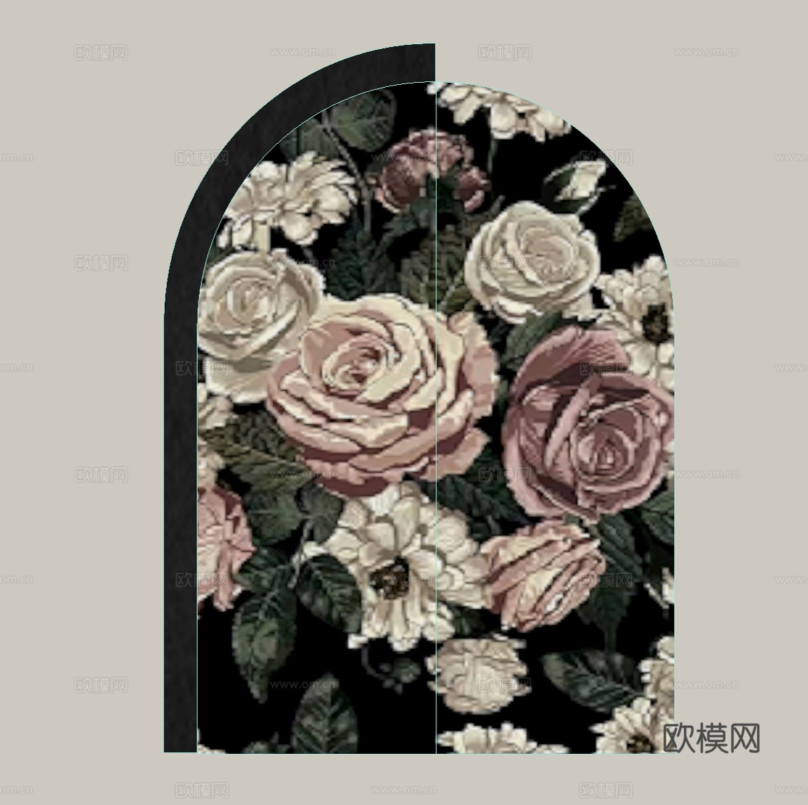 法式复古挂画 装饰画su模型