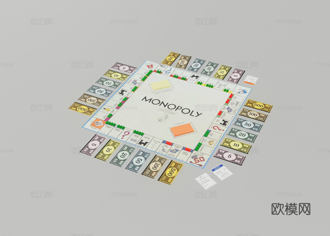 桌游摆件su模型