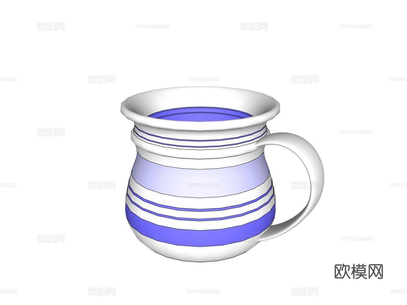 马克杯 杯子su模型