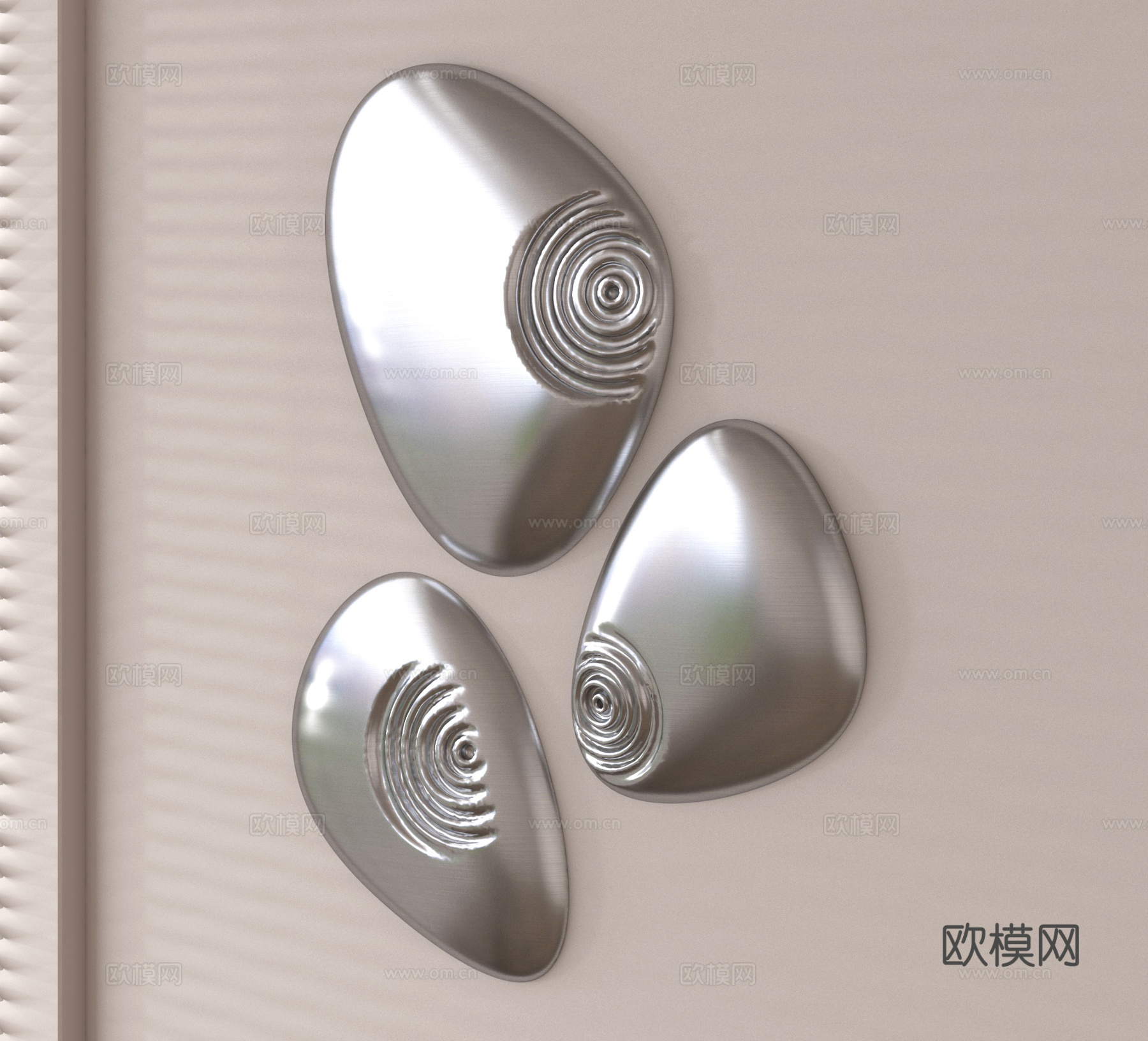现代简约挂件 立体墙饰su模型