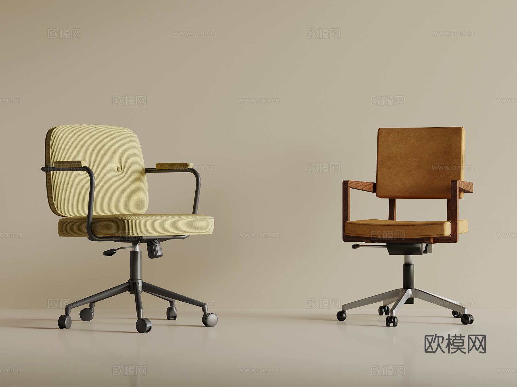 中古风办公椅 休闲椅su模型