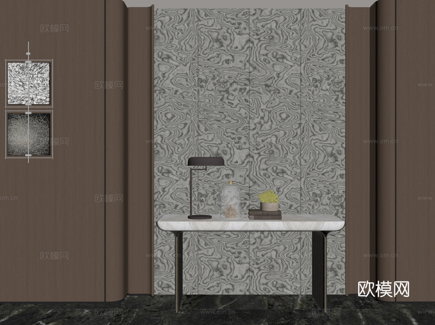 现代玄关 条案 玄关柜su模型