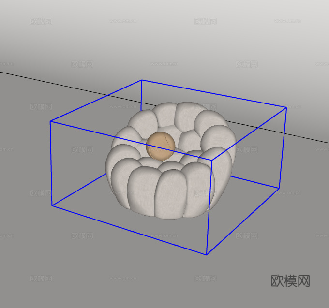 单人沙发su模型