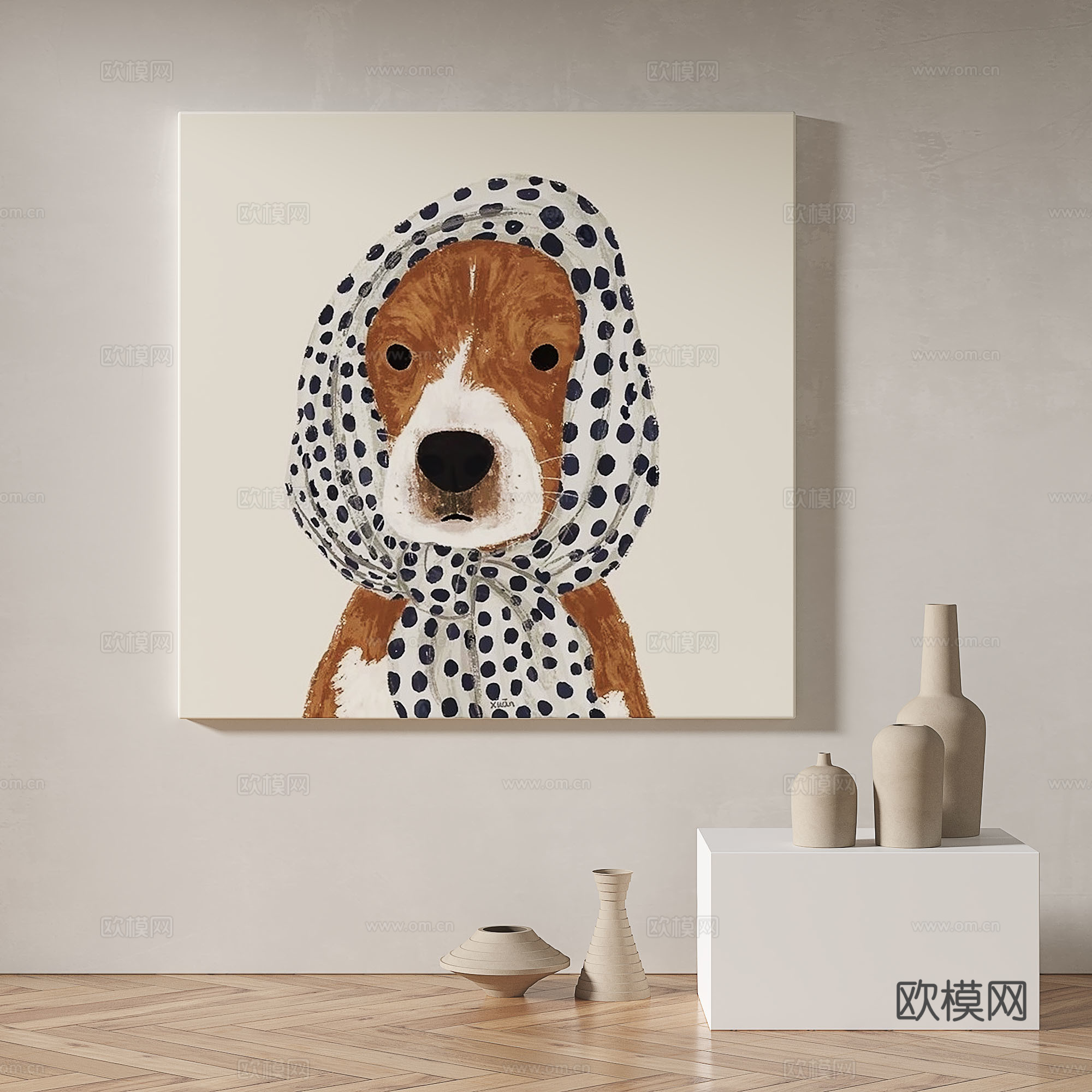 现代，简约，抽象，装饰画3d模型下载