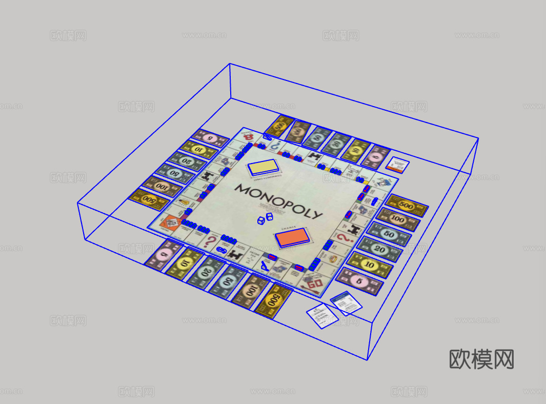 桌游摆件su模型