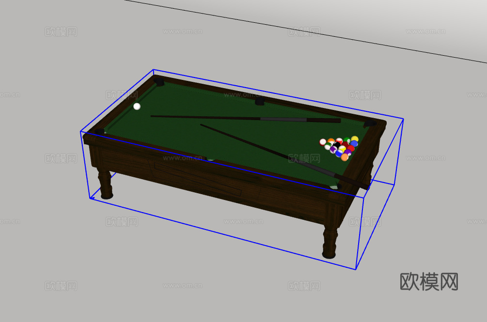 台球桌su模型