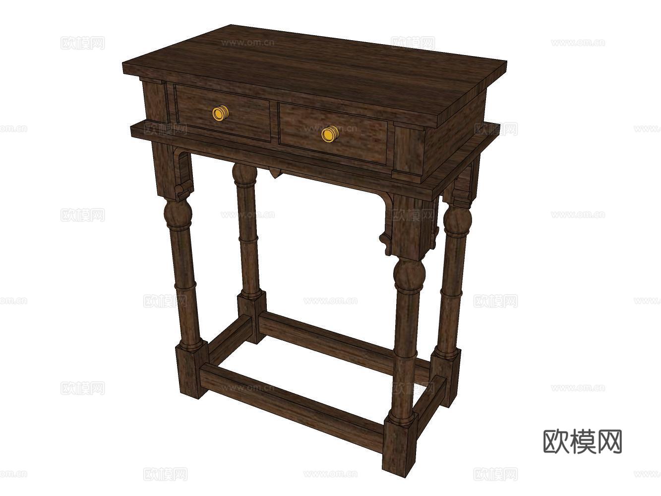 梳妆台 家具su模型