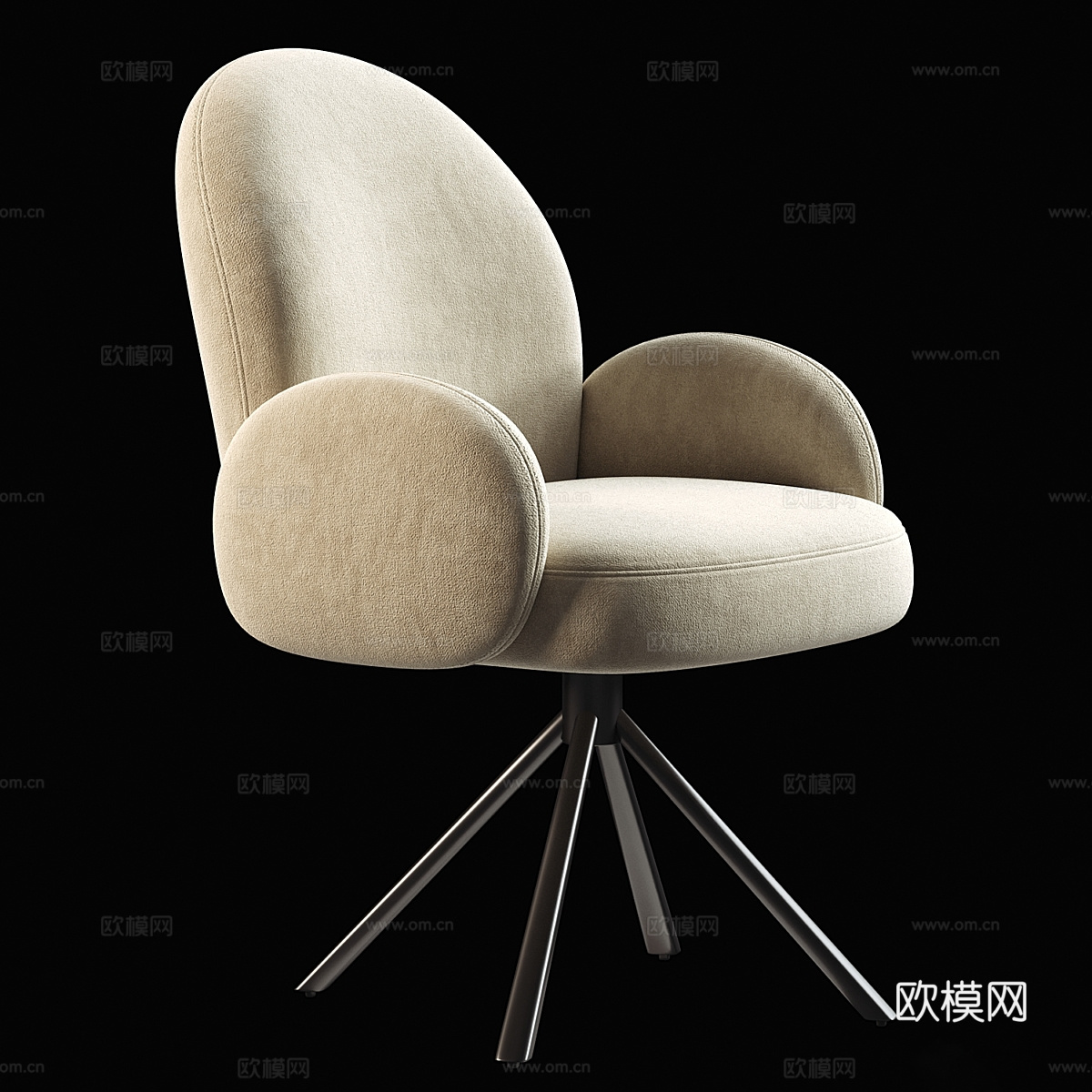 现代意式 AARON 办公椅3d模型