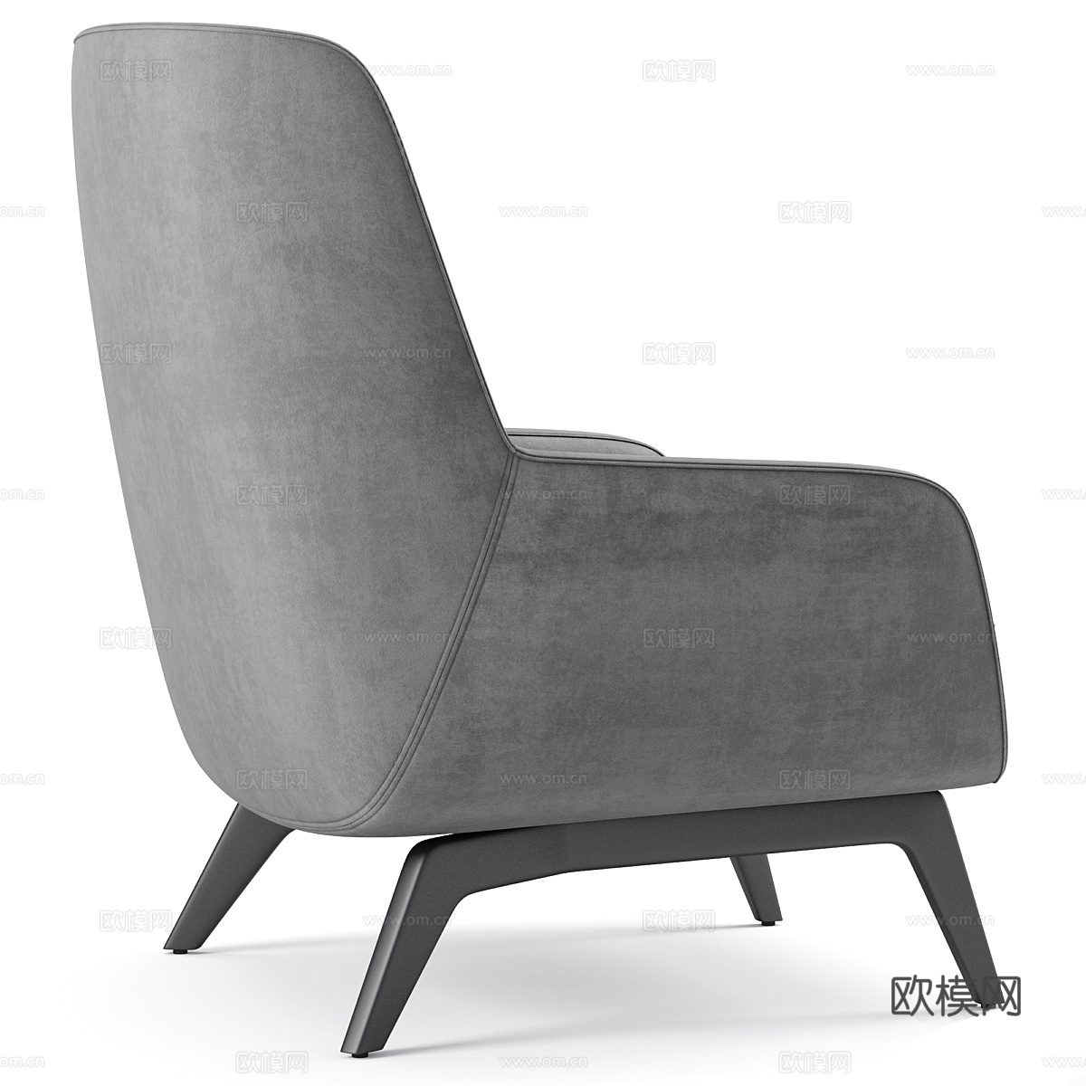 现代北欧 Minotti 布艺扶手椅3d模型