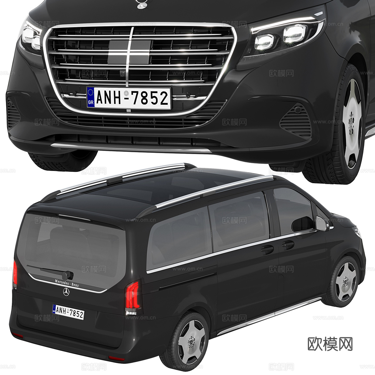 梅赛德斯-奔驰 V 级 2024 商务车3d模型