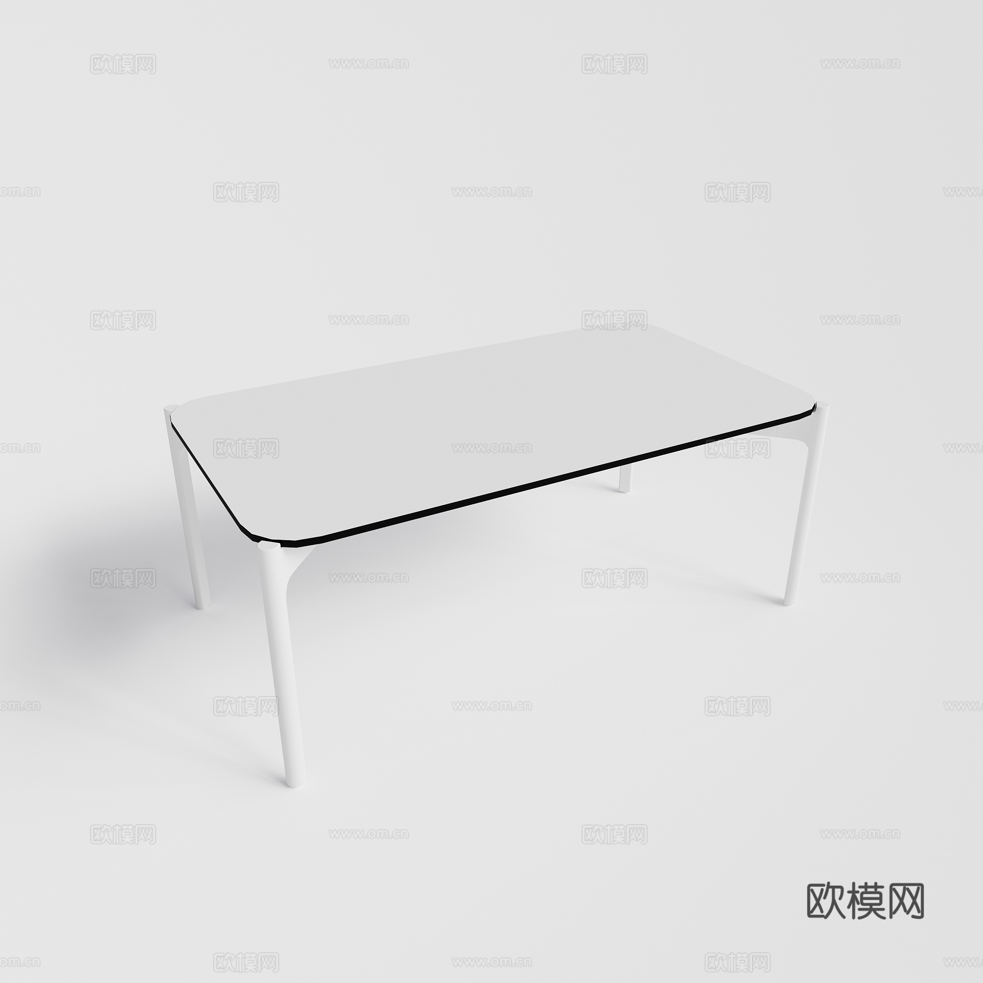 DEDON - 现代户外桌 长桌 金属桌su模型