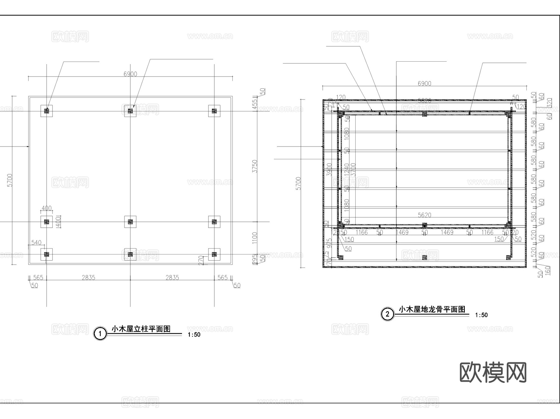 网红民宿客栈小木屋 建筑景观CAD施工图cad施工图
