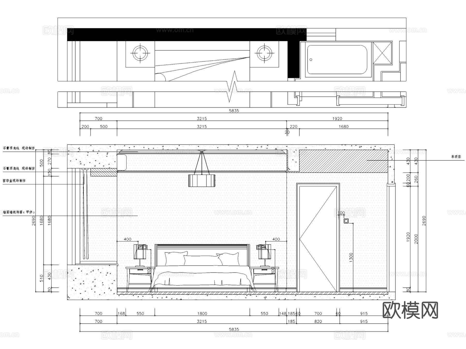 武汉保利心语住宅室内家装CAD施工图全套cad施工图