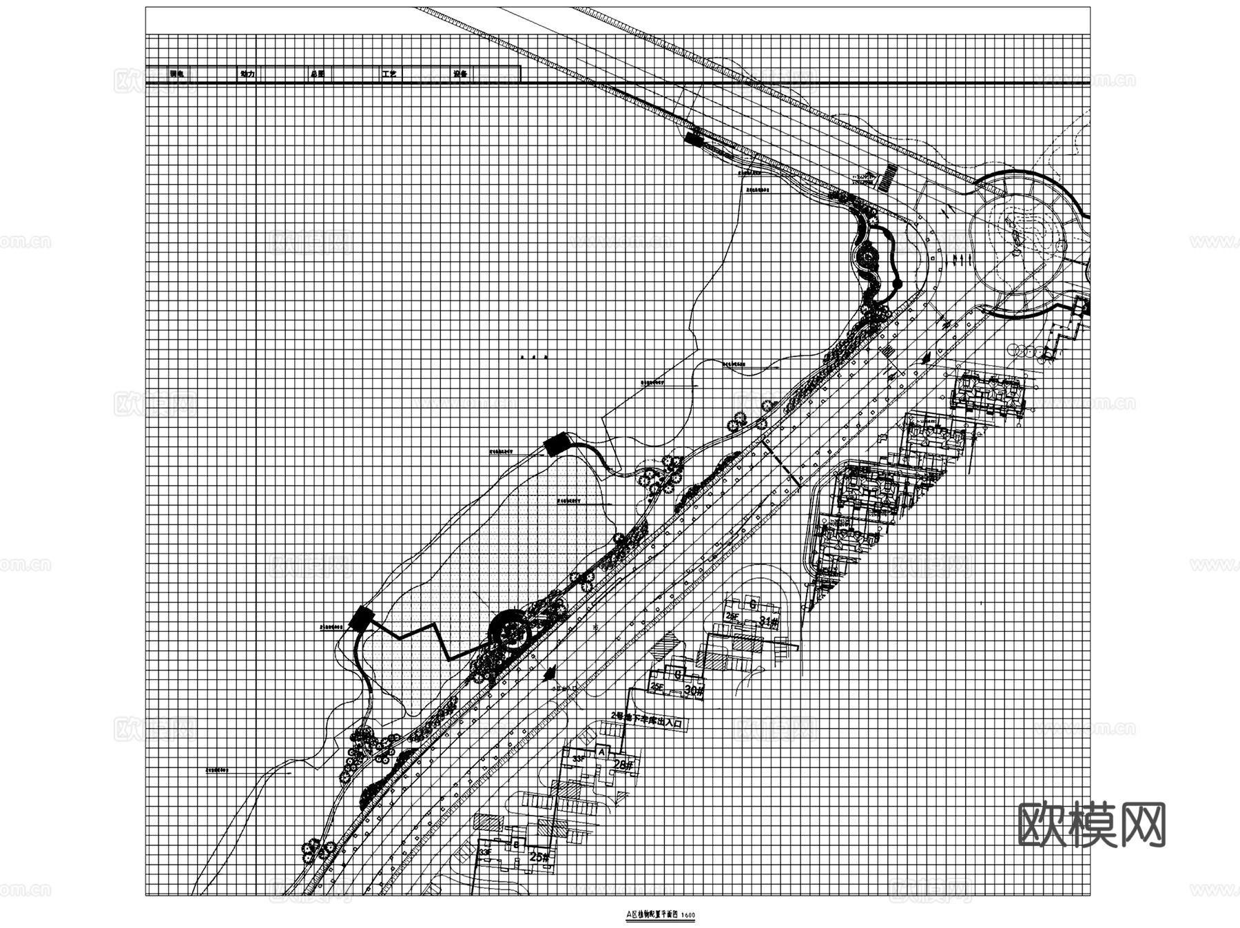 武汉汤逊湖壹号西侧滨湖公园景观CAD施工图全套cad施工图