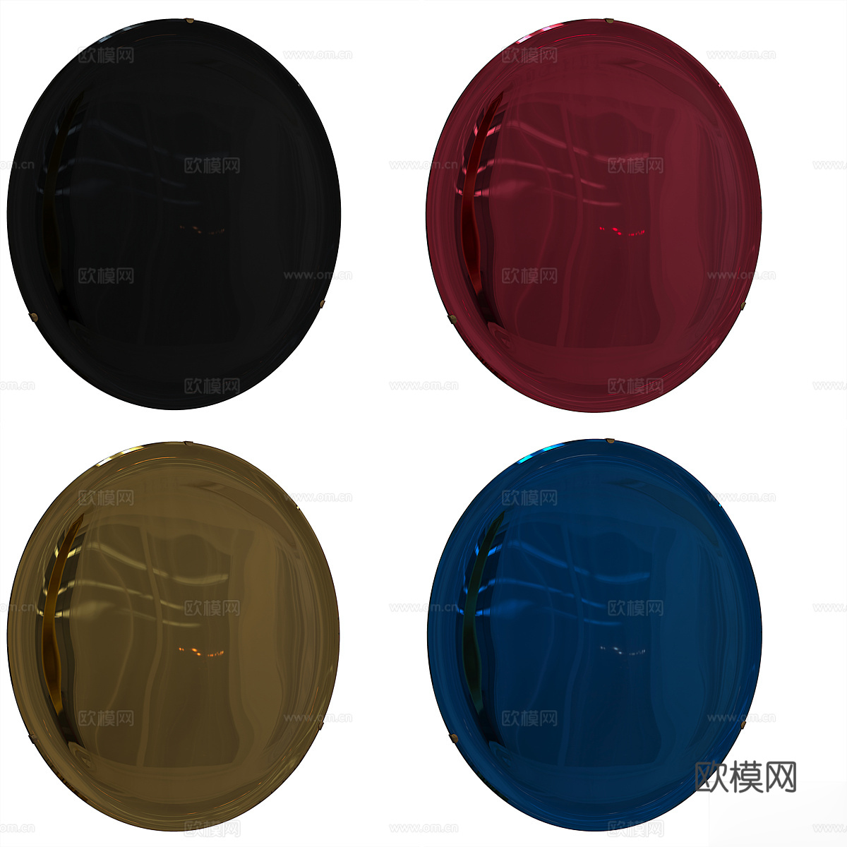 现代意式意大利凹面镜3d模型下载（渲染图5）