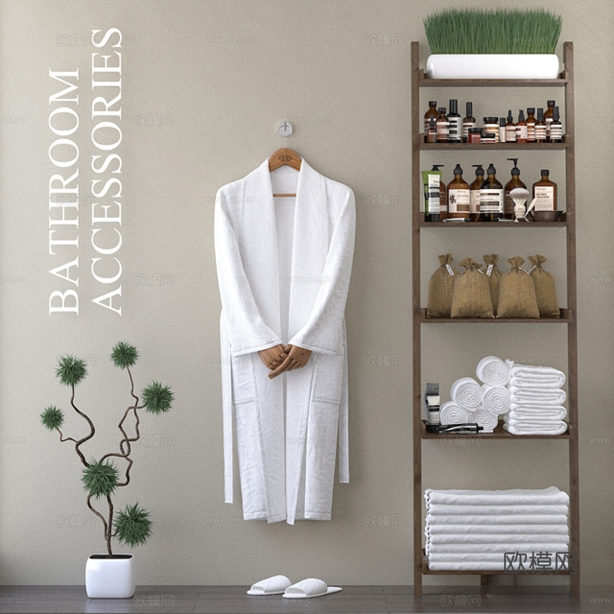 新古典浴袍套装.H-1900mm.3d模型下载