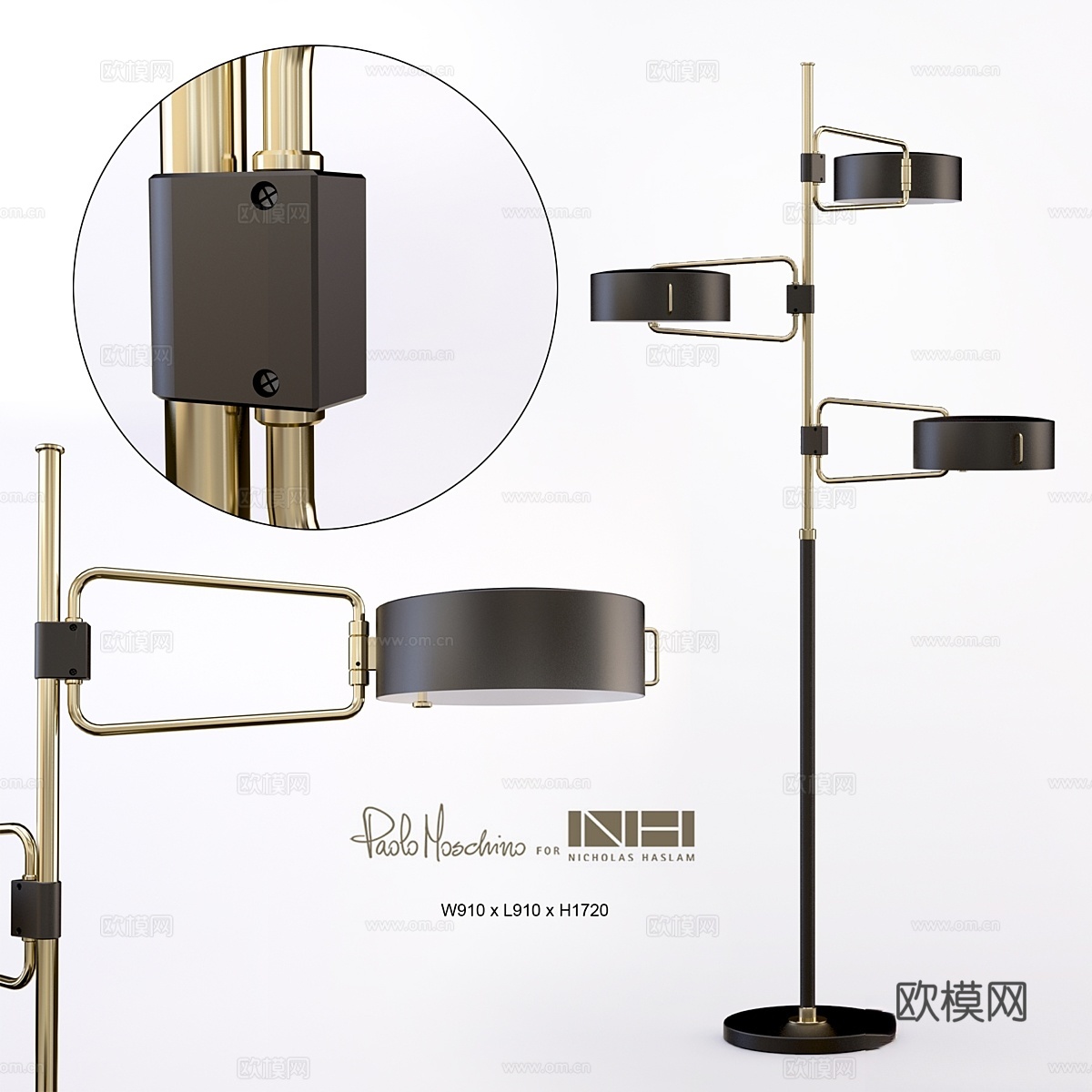 尼古拉斯·哈斯拉姆，西蒙落地灯3d模型下载