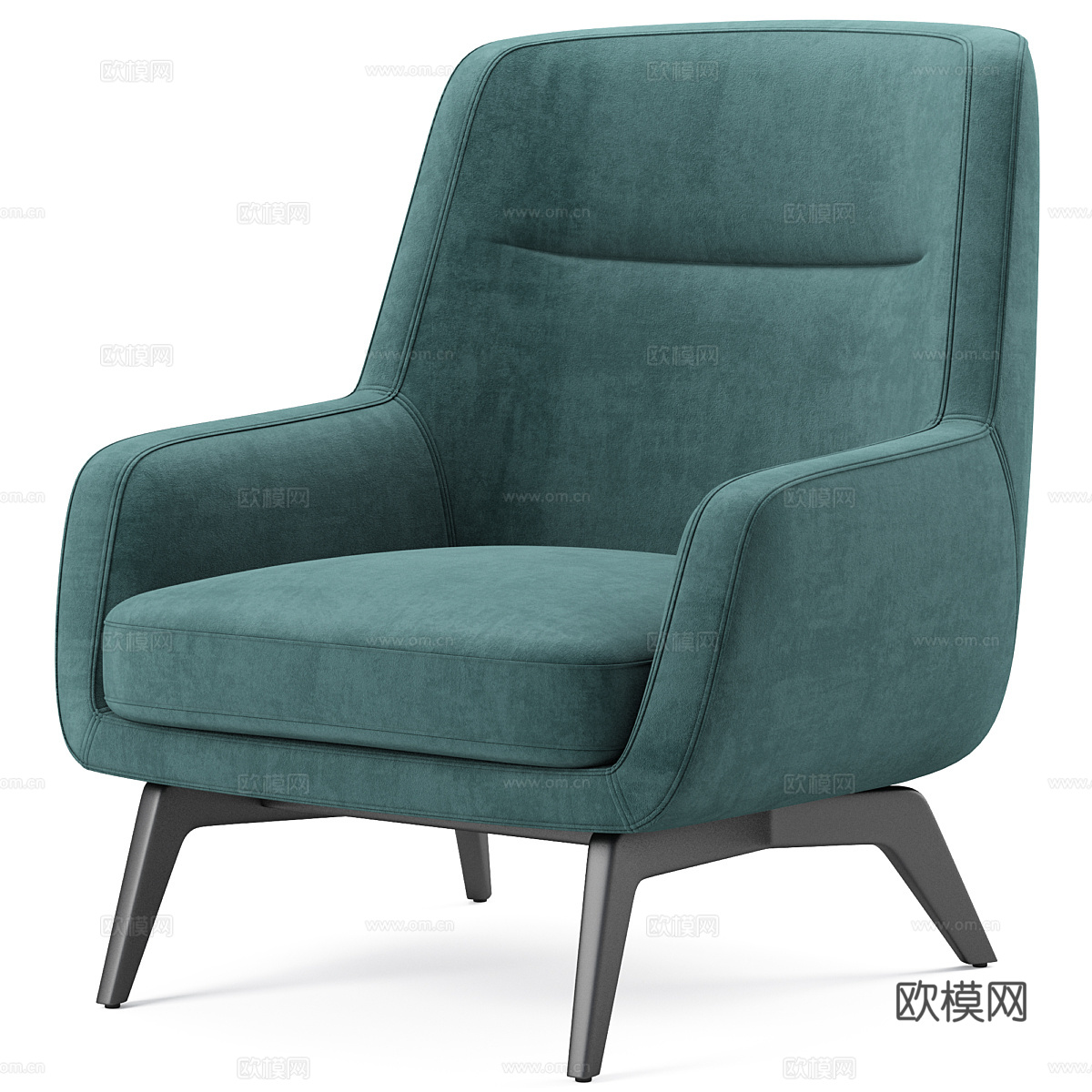 现代北欧 Minotti 布艺扶手椅3d模型