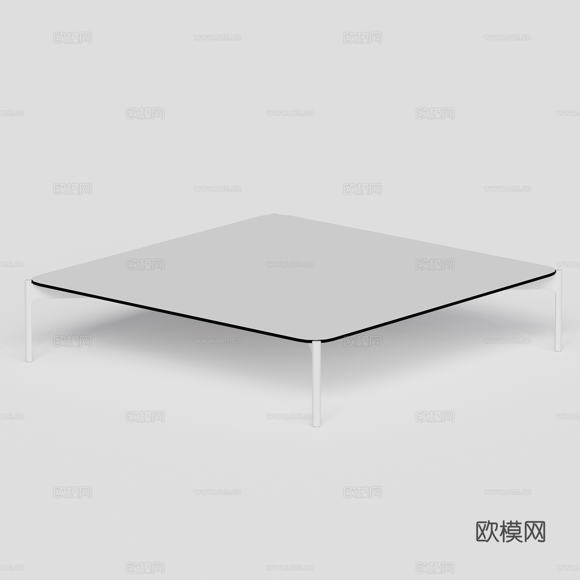 DEDON - 现代户外桌 方桌 方几 茶几 边几su模型