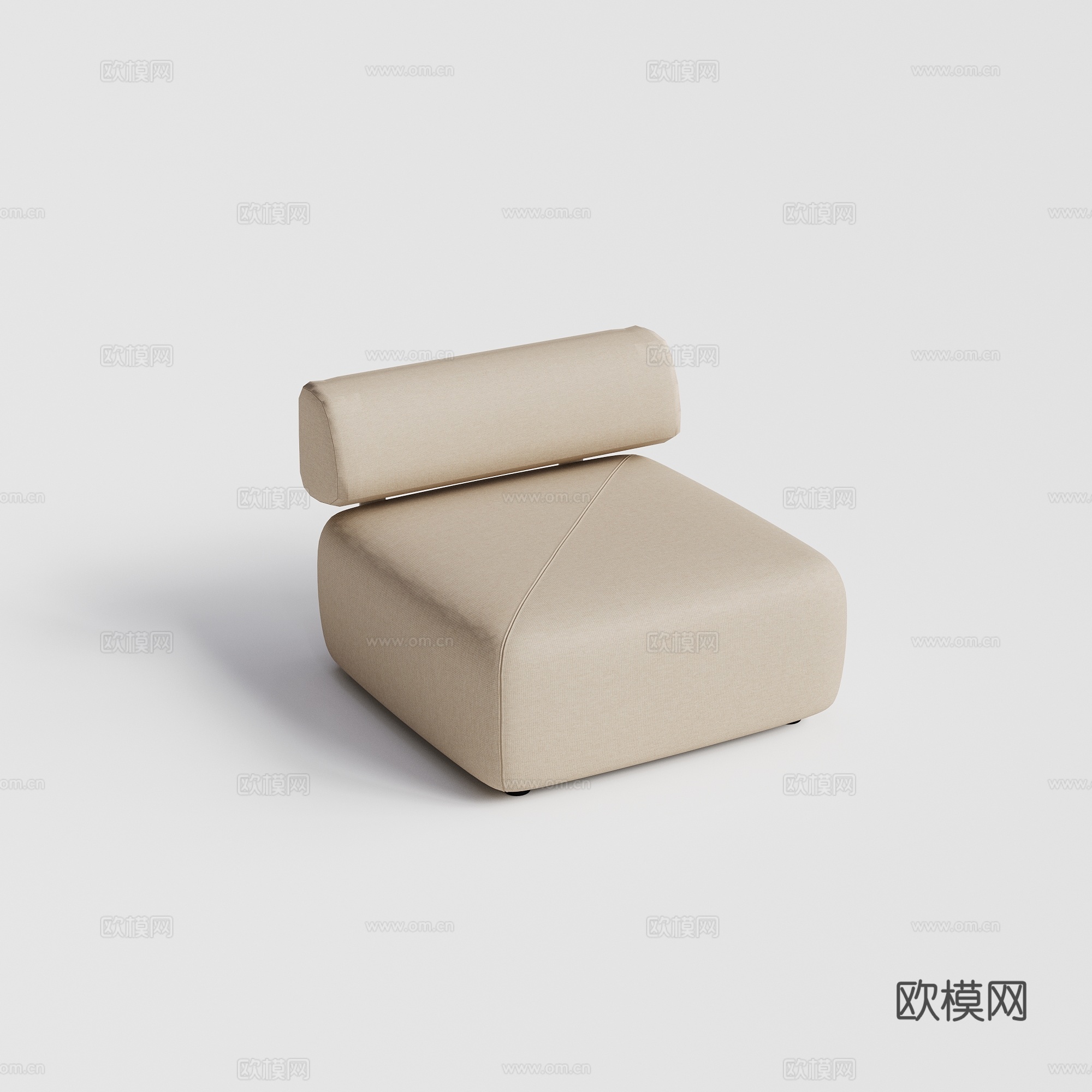 DEDON - 现代户外沙发 单人沙发 单人无扶手沙发su模型