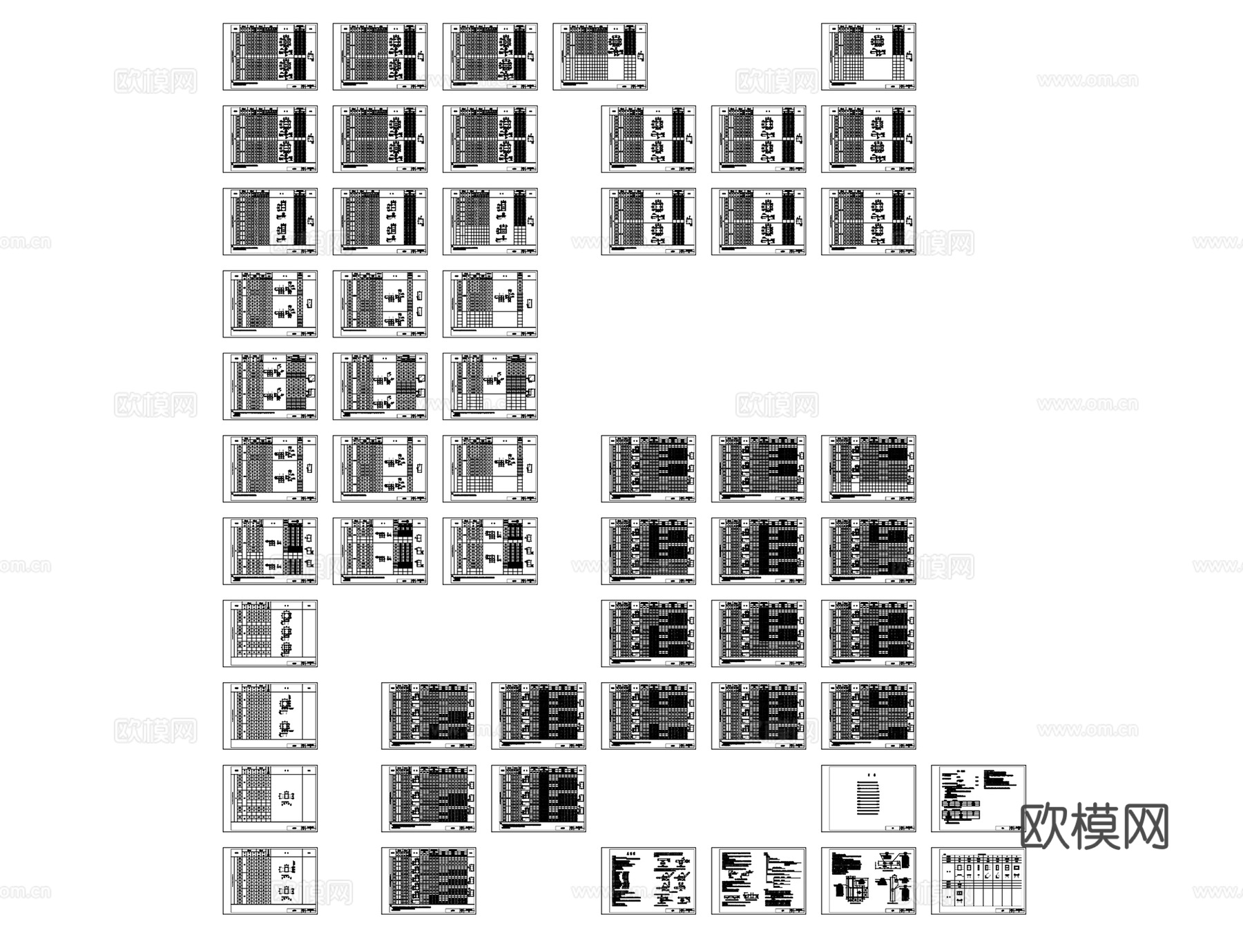五金配件大样CAD施工图图块合集 19套cad施工图