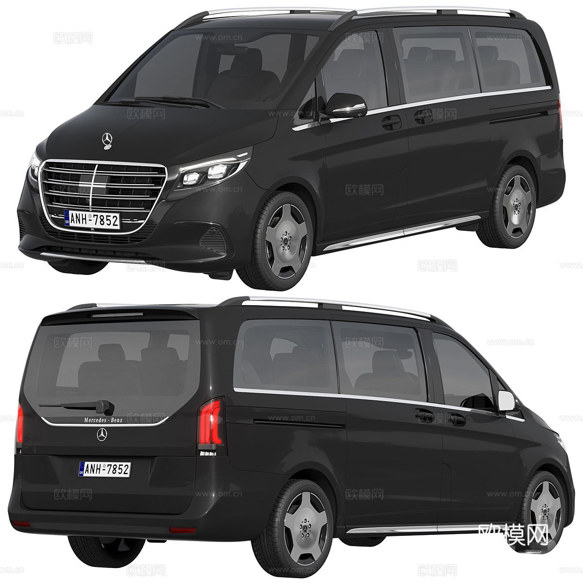 梅赛德斯-奔驰 V 级 2024 商务车3d模型