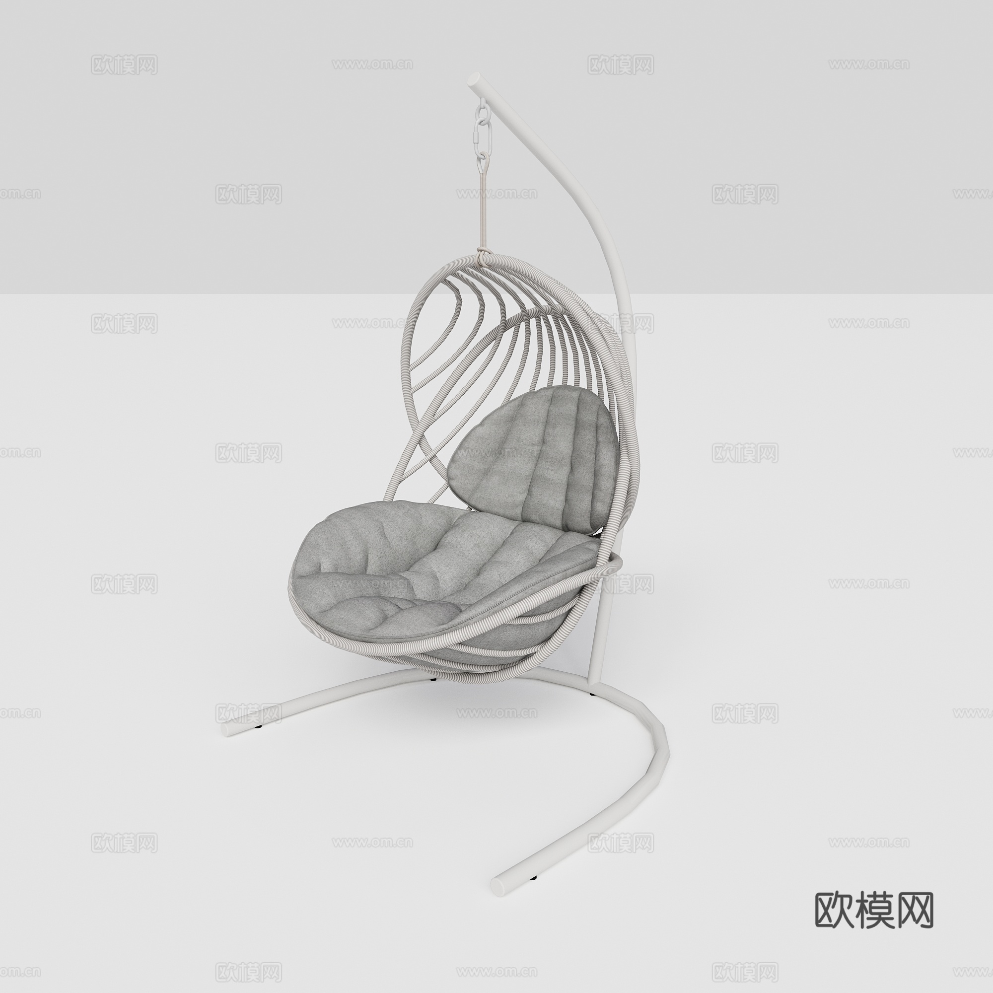 DEDON - 现代户外椅 单人吊椅秋千 吊篮su模型